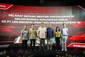 Menhan Tinjau PT Len, Perkuat Kemandirian Industri Pertahanan Nasional
