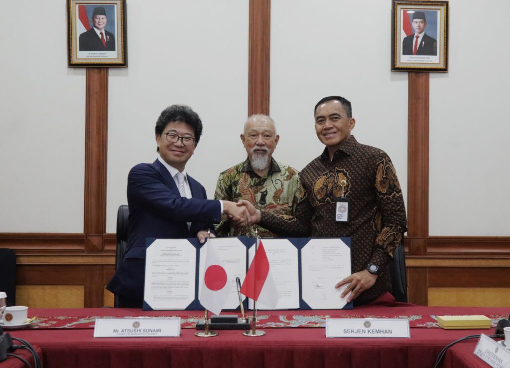 Sekjen Kemhan RI Terima Kunjungan Kehormatan Chairman SPF, Bahas Penguatan Kerja Sama Pertahanan RI–Jepang