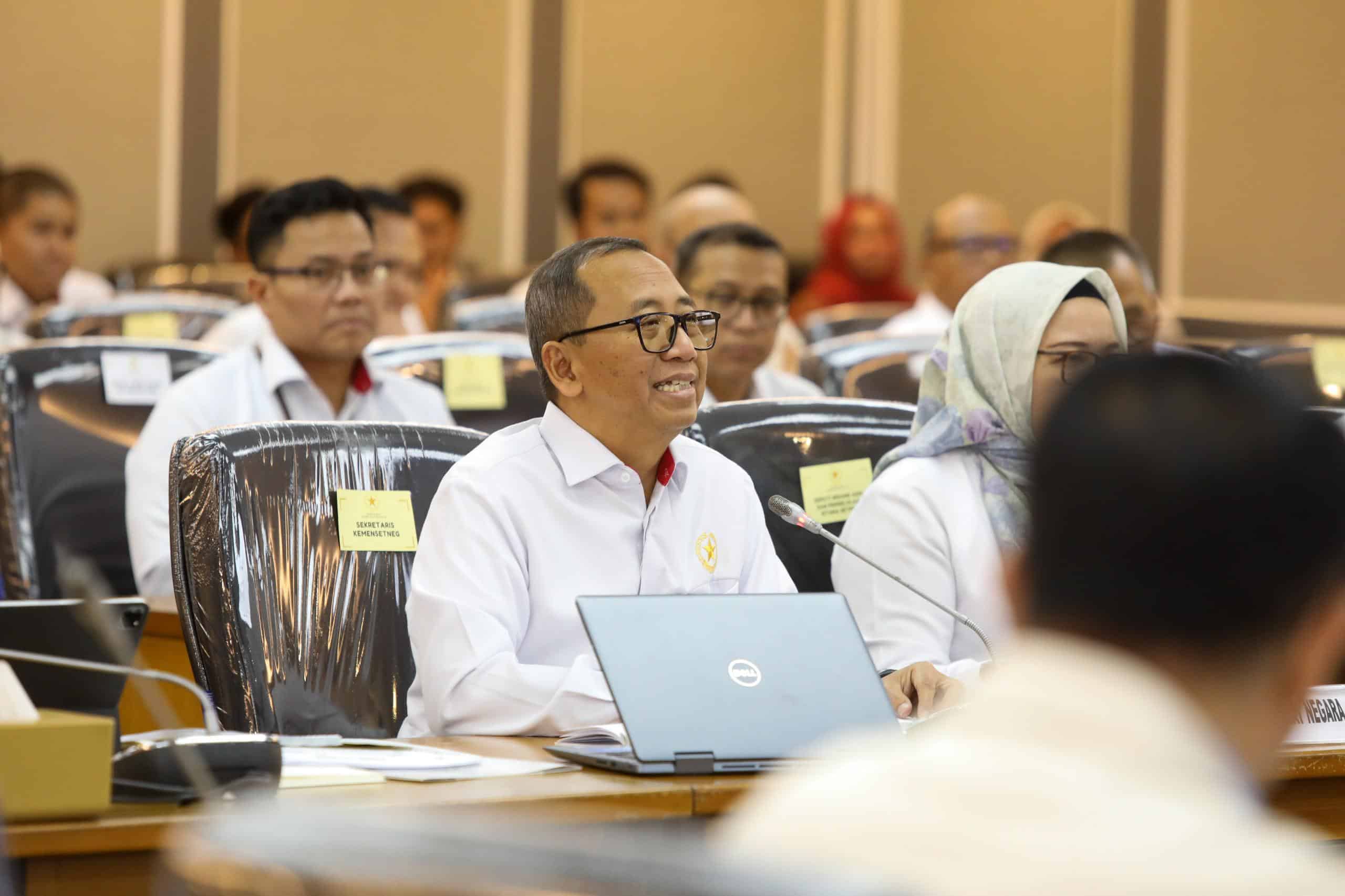 Kemensetneg Hadiri RDP dengan Komisi XIII DPR RI | Sekretariat Negara