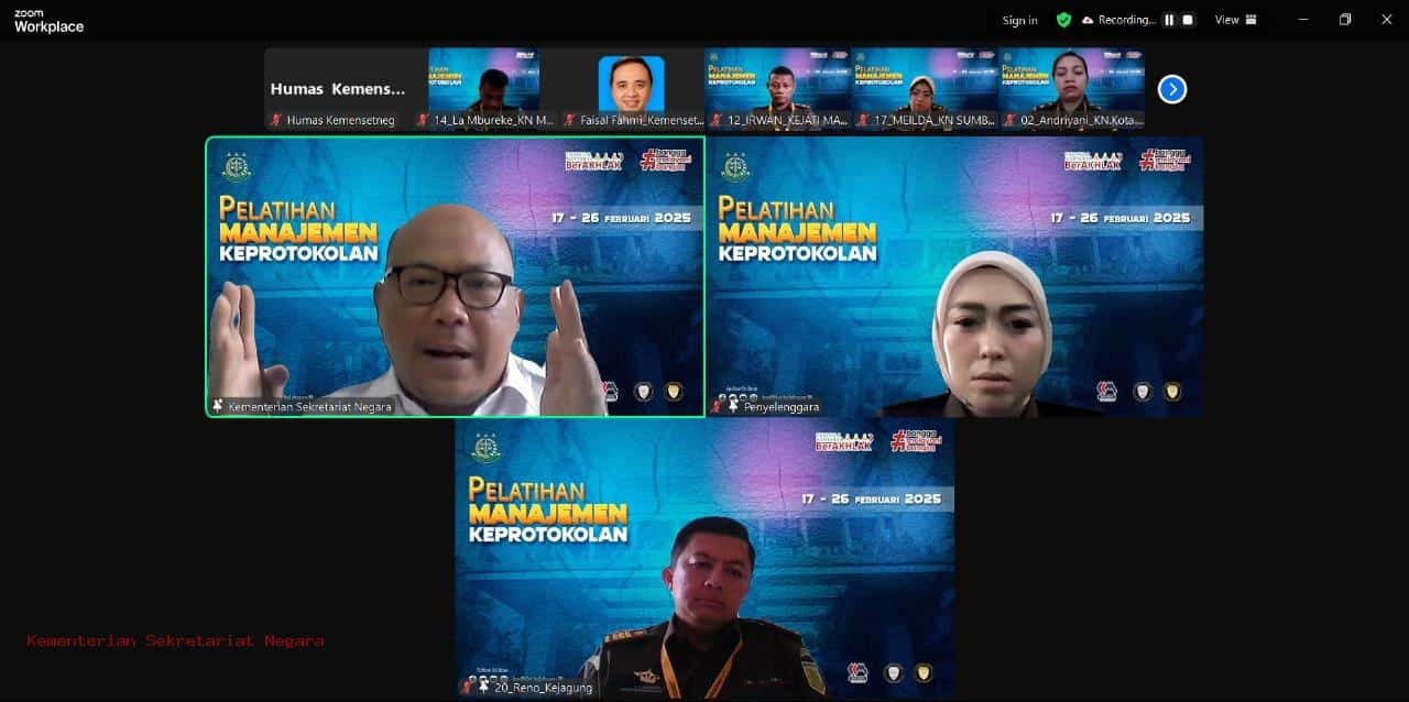 Kemensetneg berbagi Transformasi Kehumasan Dalam Mendukung Asta Cita Secara virtual dalam Program Pelatihan Kejaksaan Agung RI | Sekretariat Negara