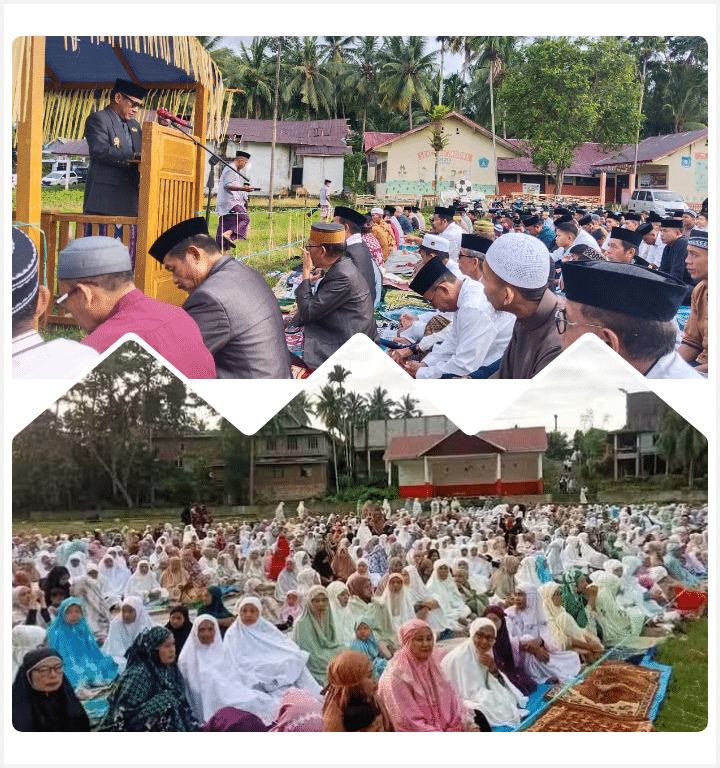 Sampaikan Sambutan Serentak Bupati, Camat Motivasi Warga Pada Perayaan Idul Fitri Di Lapangan Andi Mappiwali Krg Lange Lange