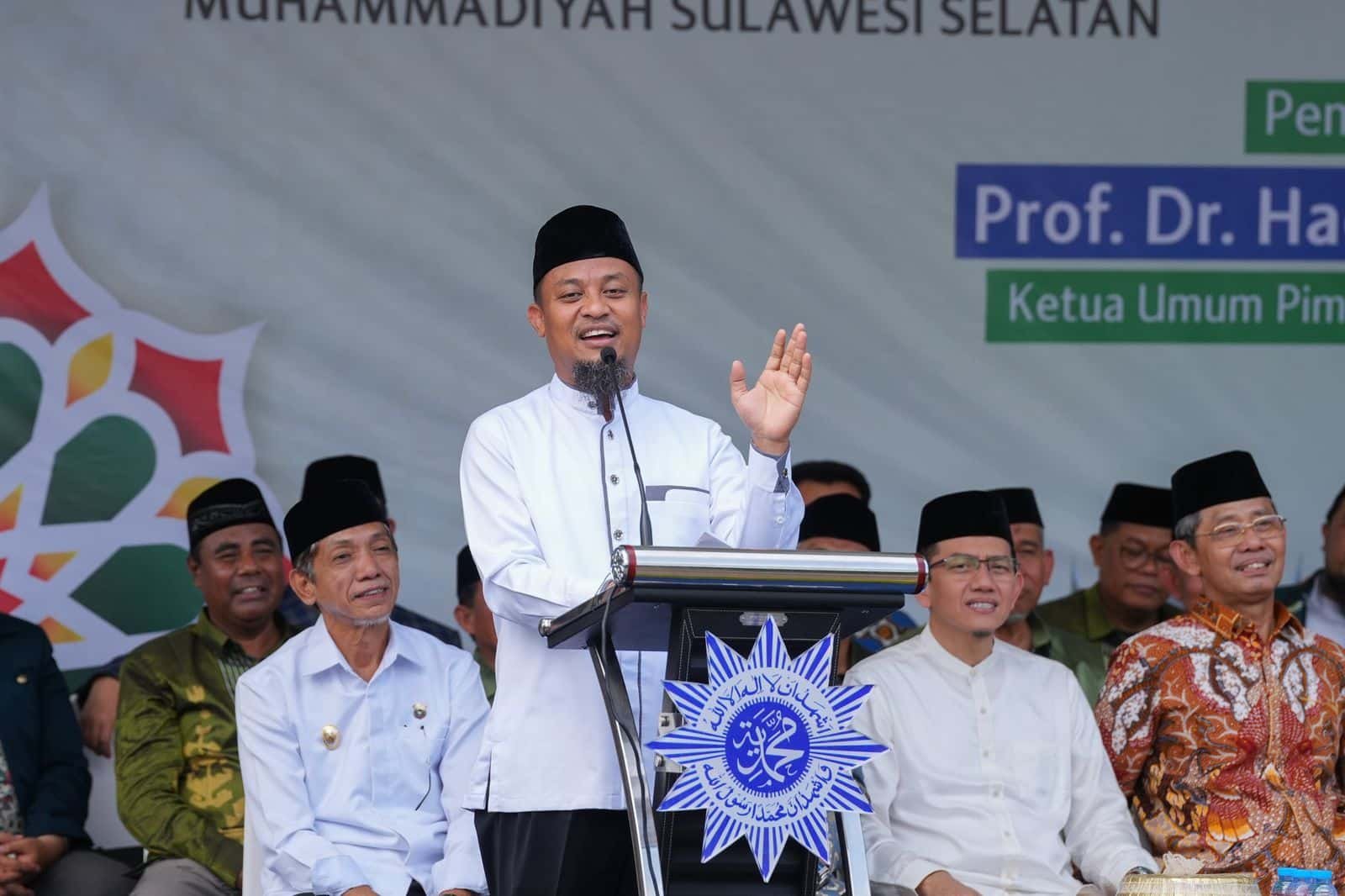 Gubernur Andi Sudirman Hadiri Pencanangan Gedung SDM dan Syawalan Muhammadiyah Sulsel