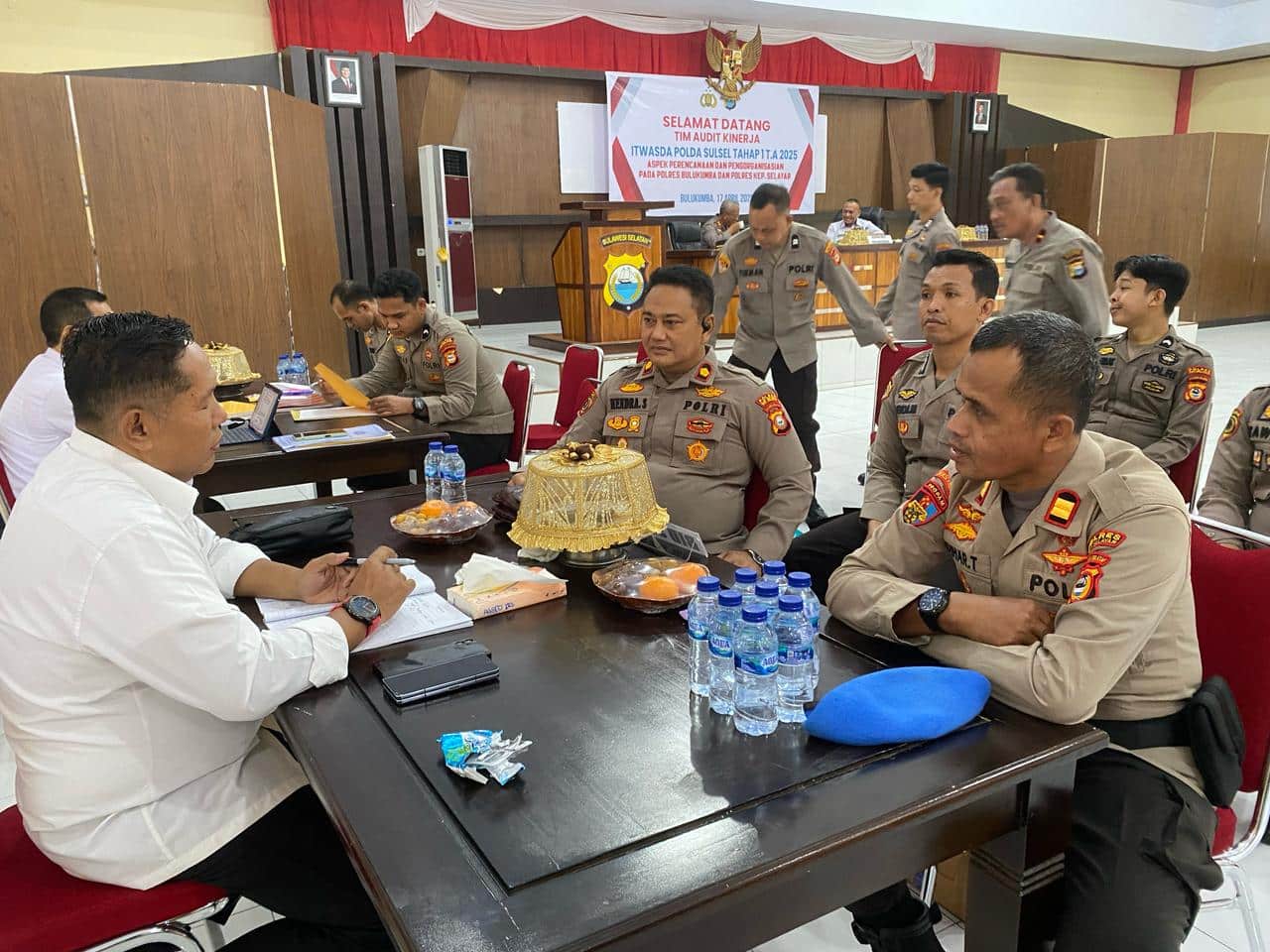 Polres Selayar Ikuti Audit Kinerja Tahap I 2025, Tim Atensi Dampak Efisiensi Anggaran
