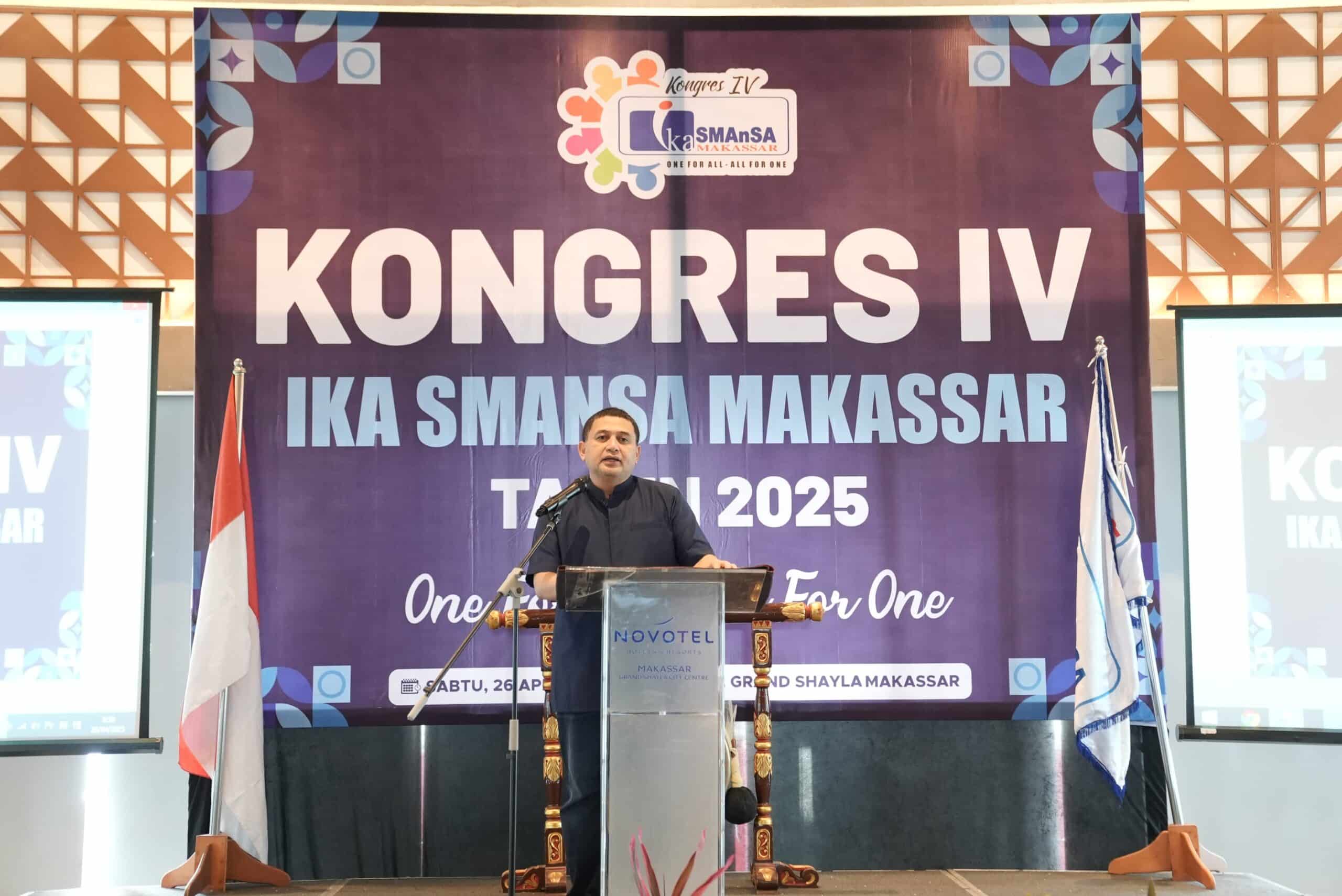 Hadiri Kongres IV IKA Alumni SMANSA, Walkot Munafri Ajak Kolaborasi untuk Bangun Kota Makassar