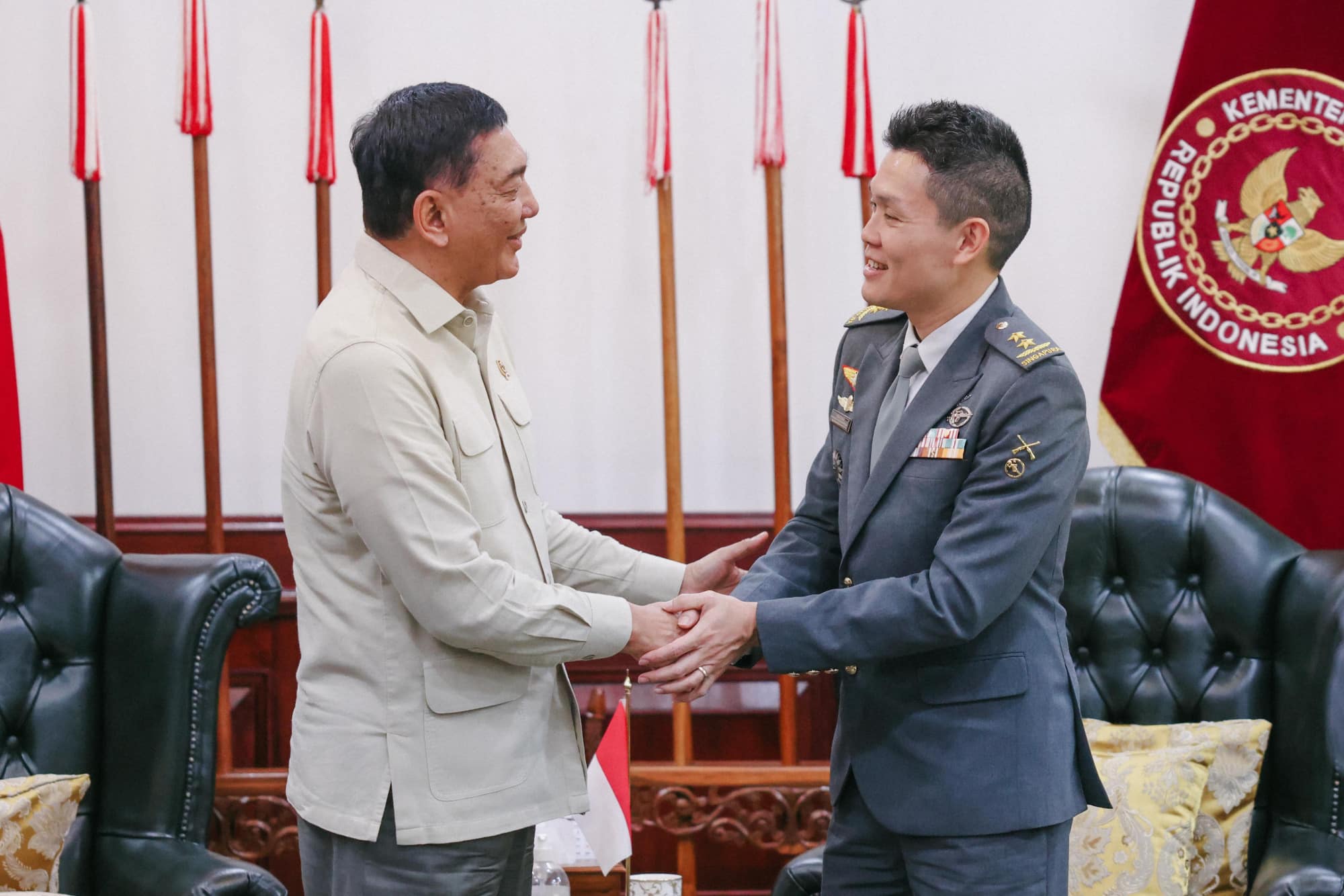 Menhan Sjafrie Terima Kunjungan Chief of Digital & Intelligence Service Singapura, Bahas Keamanan Siber