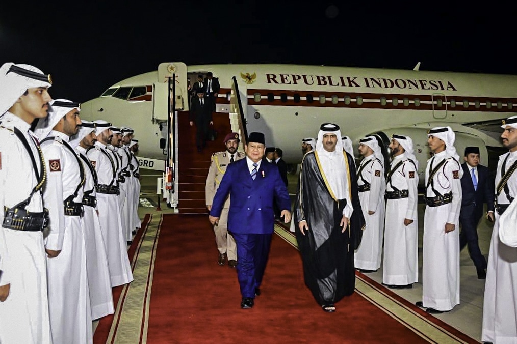 Presiden Prabowo Tiba di Doha untuk Kunjungan Resmi
