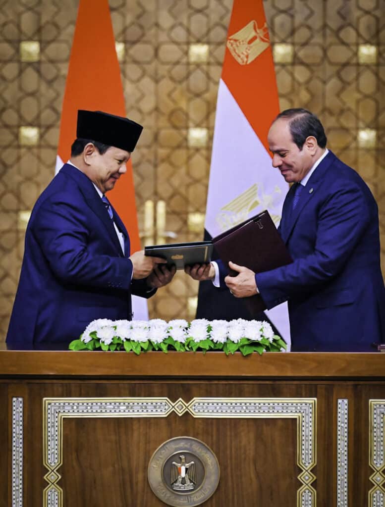 Presiden Prabowo dan Presiden El-Sisi Sahkan Pernyataan Bersama Kemitraan Strategis Indonesia–Mesir