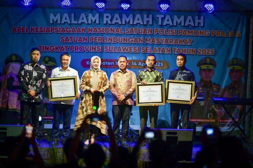 Wagub Sulsel Tekankan Satpol PP Harus Humanis, Wajo Jadi Tuan Rumah Apel Kesiapsiagaan