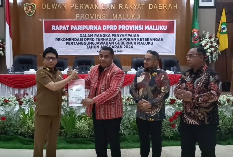 GUBERNUR IKUTI SECARA VIRTUAL RAPAT PARIPURNA PENYAMPAIAN REKOMENDASI DPRD TERHADAP LKPJ T.A 2024