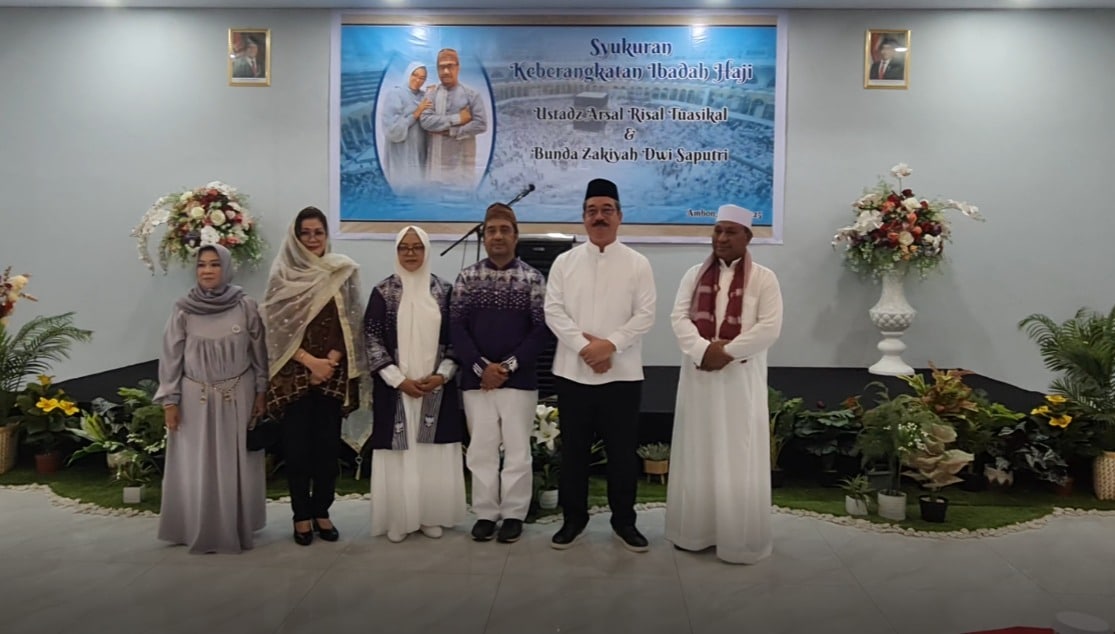 GUBERNUR DAN WAGUB HADIRI ACARA SYUKURAN KEBERANGKATAN IBADAH HJ USTADZ ARSAL TUASIKAL