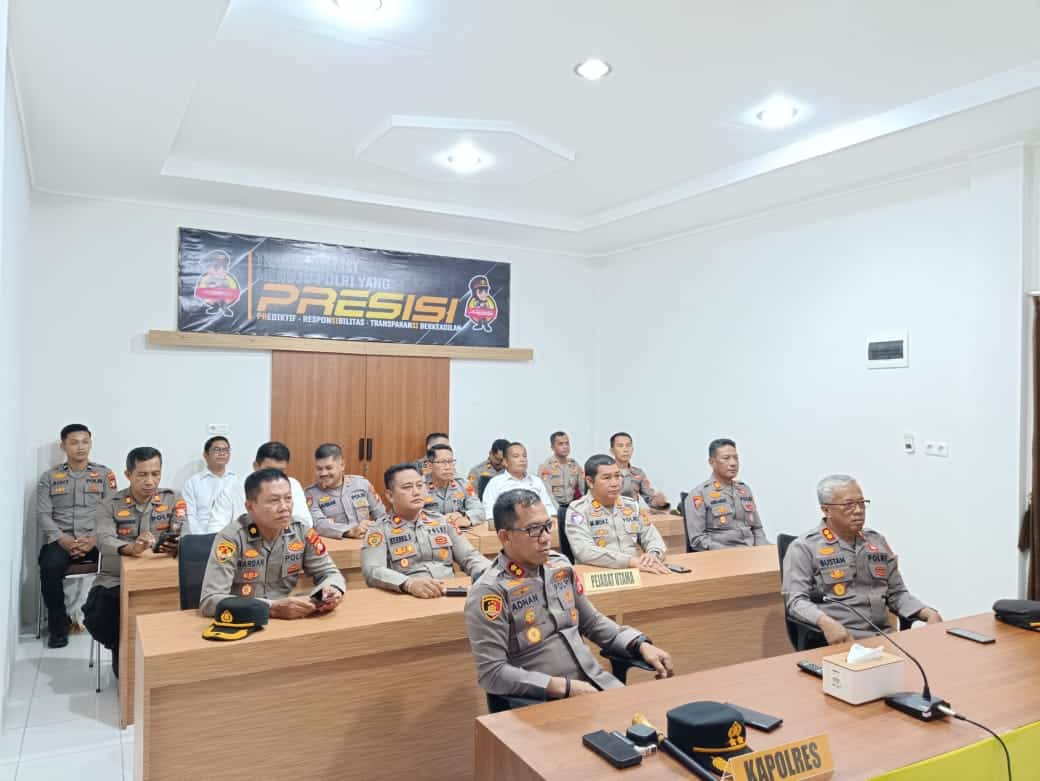 Kapolres Selayar bersama Para PJU Ikuti Zoom Meeting Coffee Morning / Dialog Santai Kapolda Sulsel