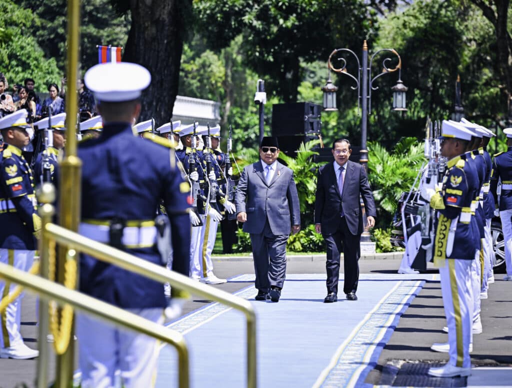 Presiden Prabowo Terima Kunjungan Resmi Presiden Senat Hun Sen di Istana Jakarta