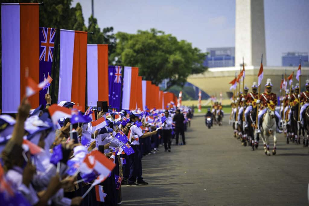 Sorak Sorai dari Monas, Sambutan Hangat Anak Sekolah untuk PM Albanese