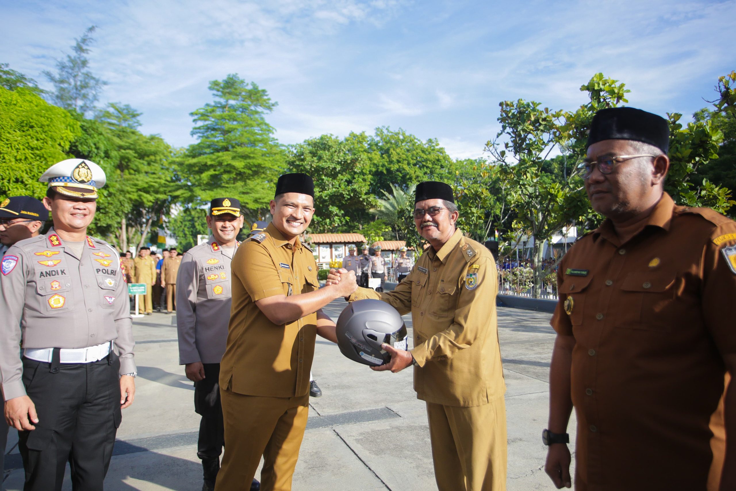 Di Momen Apel Gabungan, Afdhal Kampanyekan Keselamatan Berlalu Lintas