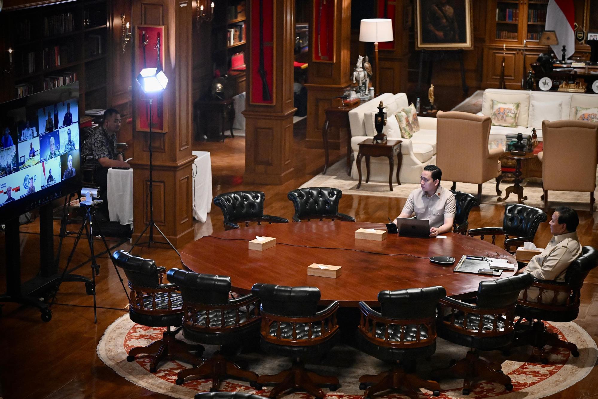 Menhan RI Hadiri Rapat Terbatas Virtual Bahas Strategi Nasional Lintas Sektor