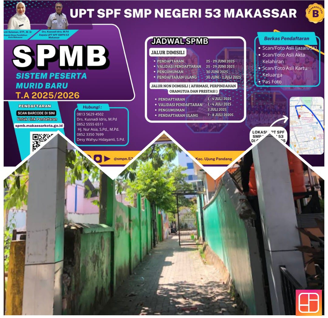 Transparan dan Inklusif, Dinas Pendidikan Makassar Pastikan SPMB SD-SMP 2025 Berjalan Lancar