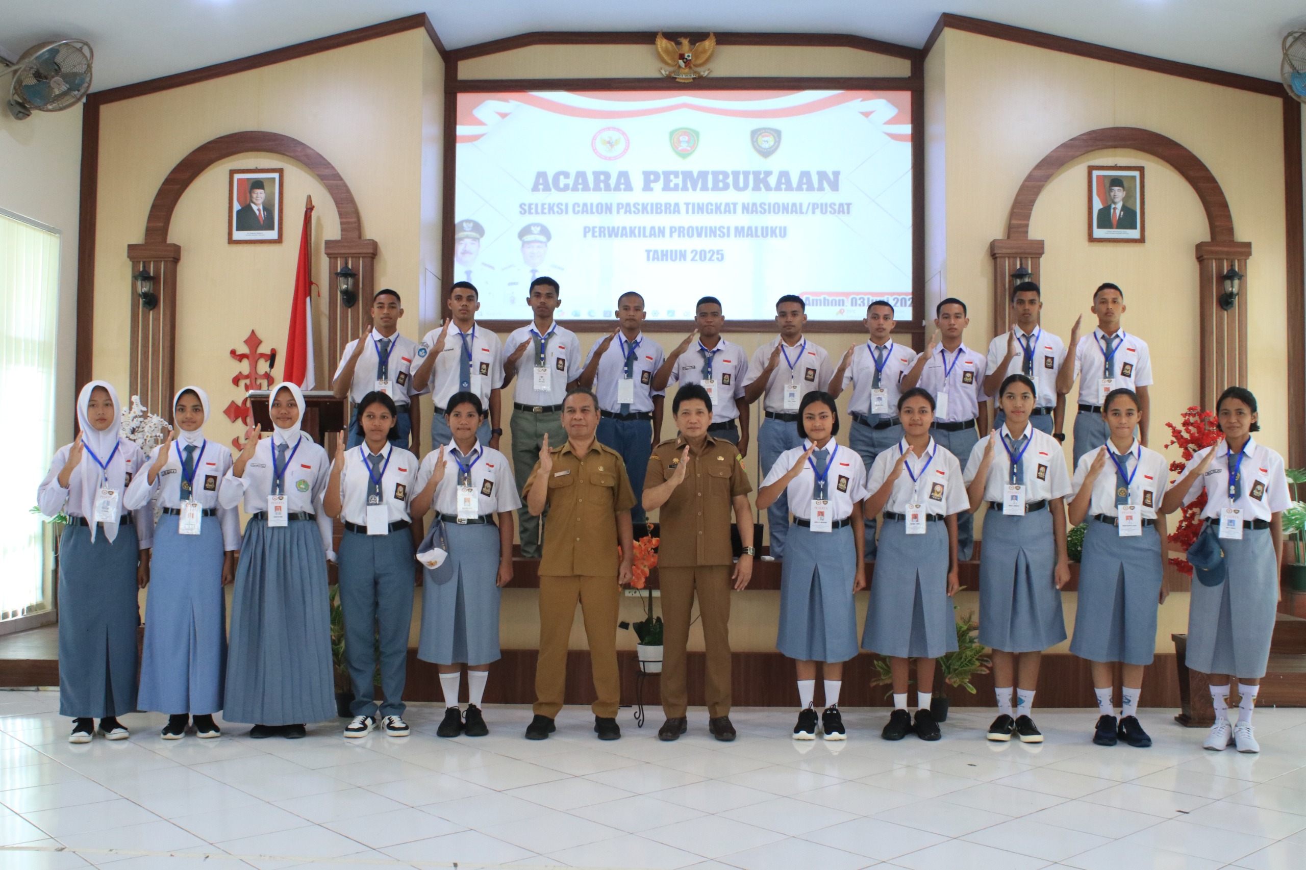 SELEKSI CALON PASKIBRAKA TINGKAT NASIONAL PERWAKILAN PROVINSI MALUKU DIBUKA SEKDA