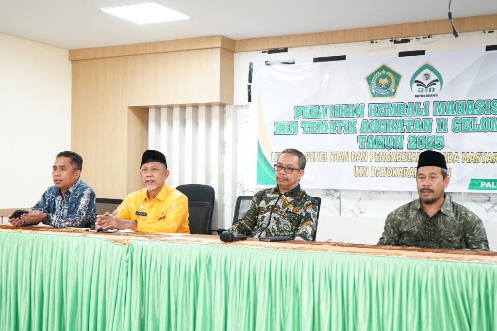 Asisten Usman Hadiri Penarikan Kembali Mahasiswa KKN Tematik Angkatan II Gelombang 1 Tahun 2025 UIN Datokarama Palu