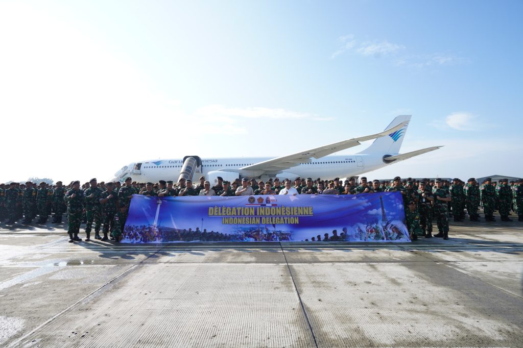 Menhan RI Berangkatkan Kontingen Satgas Patriot II ke Bastille Day 2025 di Prancis