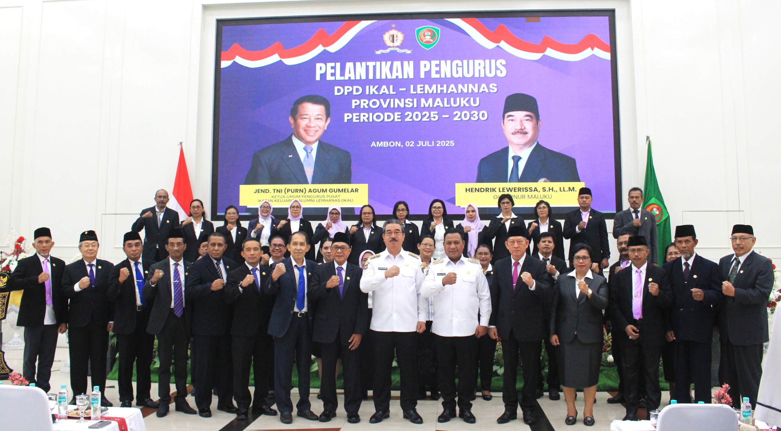 GUBERNUR MALUKU HADIRI PELANTIKAN DPD IKAL LEMHANAS PROV. MALUKU PERIODE 2025-2030