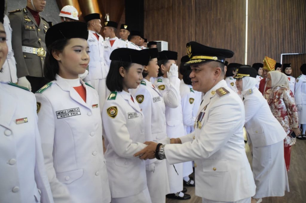 Wali Kota Palu Apresiasi Dedikasi Paskibraka 2025 Usai Upacara HUT ke-80 RI