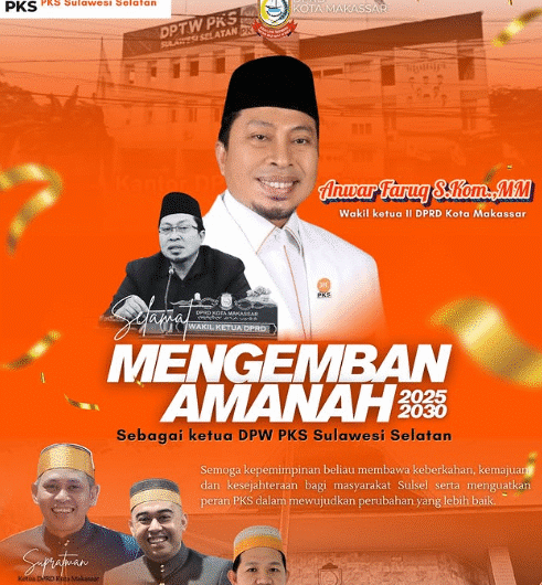 Pimpinan dan Anggota DPRD Kota Makassar Ucapkan Selamat kepada Anwar Faruq atas Terpilihnya sebagai Ketua DPW PKS Sulsel