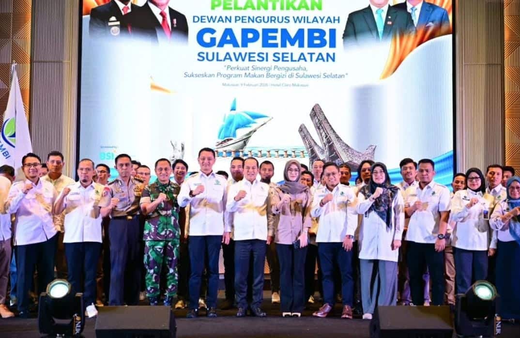 Gapembi Sulsel Resmi Dilantik, Dorong Program “Makan Bergizi Gratis” dan Gerakkan Ekonomi Lokal