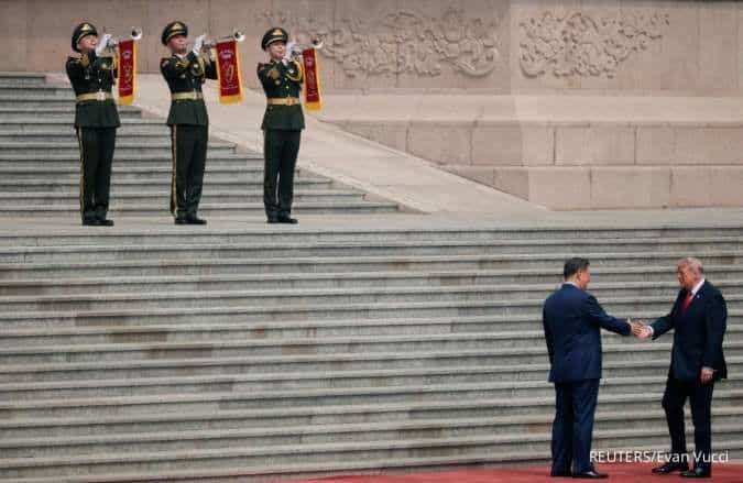 Donald Trump Disambut Meriah di Beijing, Hubungan Dagang AS-China Dipertaruhkan