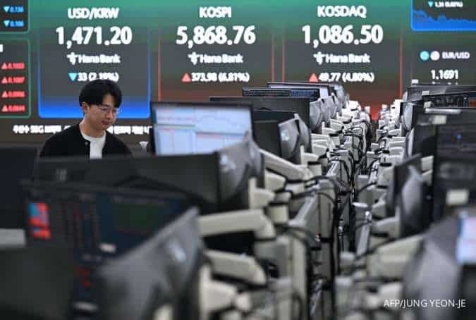 Panik Pasar Modal Senin (8/6): Indeks KOSPI Korea Selatan Anjlok Hampir 9%