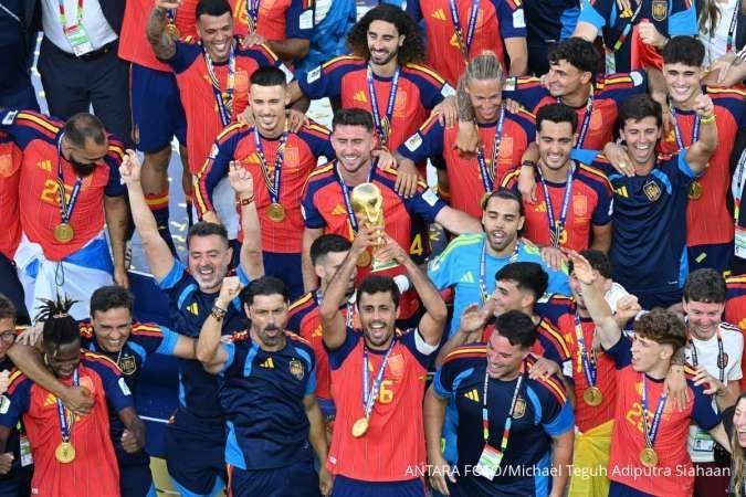 Euforia Juara Dunia, Timnas Spanyol Disambut Meriah di Madrid