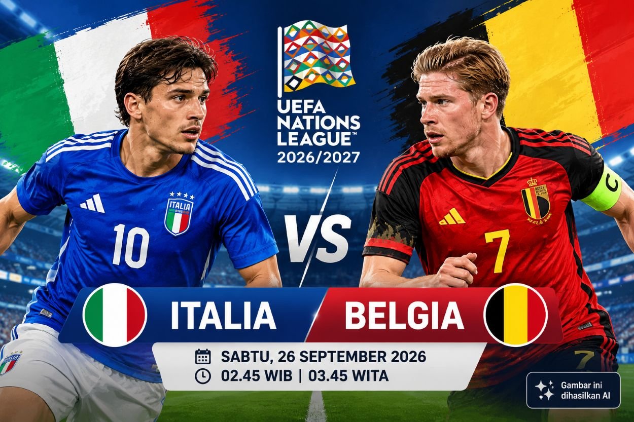 Italia vs Belgia: Preview, Head to Head, Fakta Menarik dan Jadwal UEFA Nations League 2026
