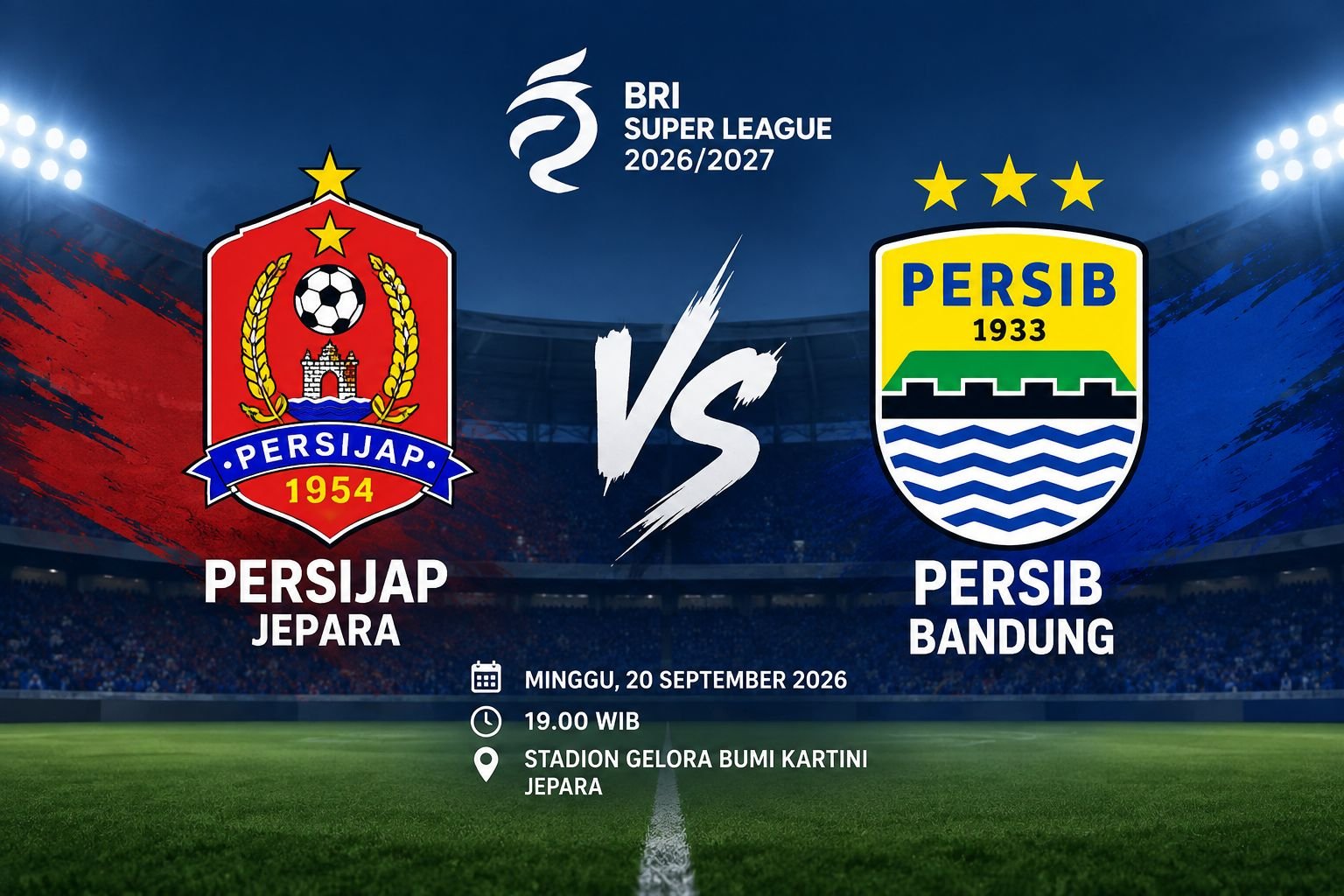 Live Score Persijap Jepara vs Persib Bandung Hari Ini, Babak 1 dan Hasil Pertandingan