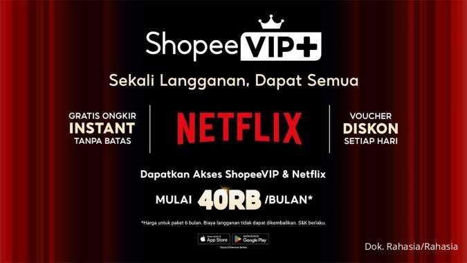ShopeeVIP+ Hadirkan Akses Netflix Bagi Pengguna, Sekali Langganan Dapat Semua!