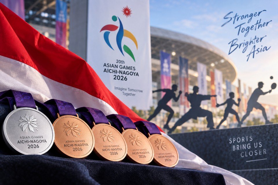 Klasemen Medali Asian Games 2026: Indonesia Raih 6 Medali, 1 Perak dan 5 Perunggu