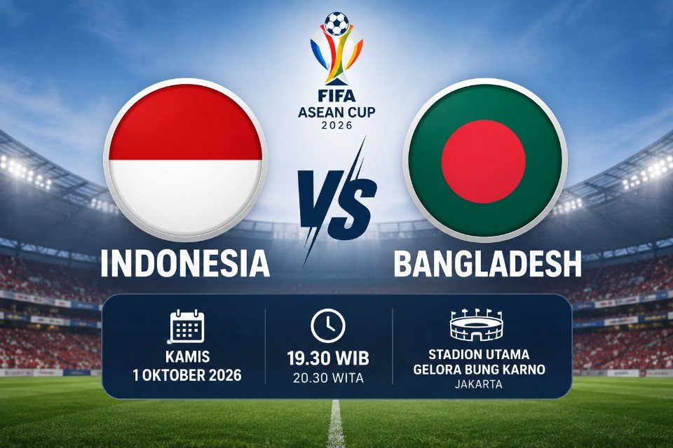 Indonesia vs Bangladesh: 4 Poin, Laga Terakhir Penentu Nasib Garuda di FIFA ASEAN Cup 2026