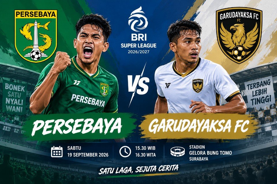 Starting XI Persebaya vs Garudayaksa: Susunan Pemain Resmi