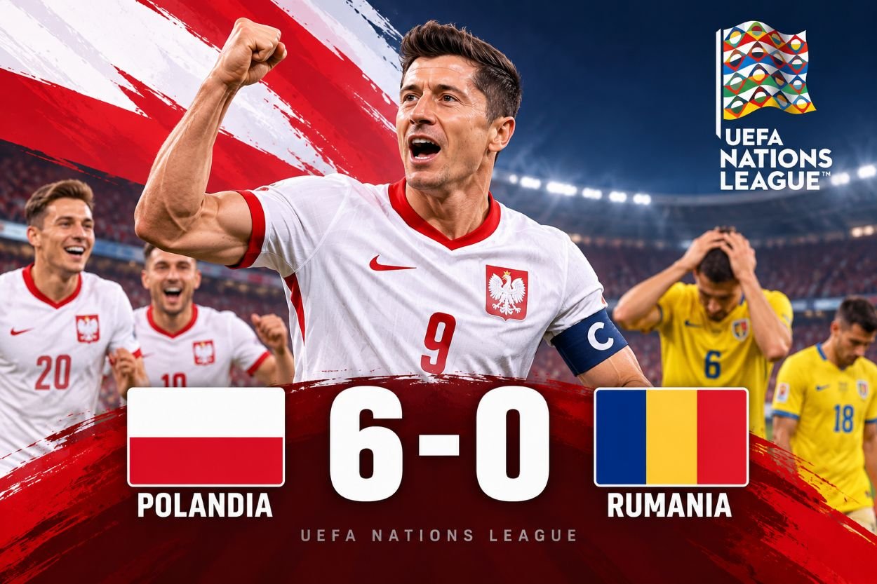 Polandia Hancurkan Rumania 6-0, Lewandowski Cetak Hat-trick di UEFA Nations League